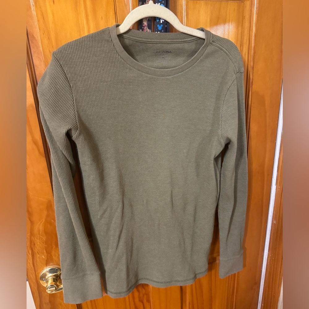 Mens Arizona Jean Company Green Long Sleeve Shirt Medium